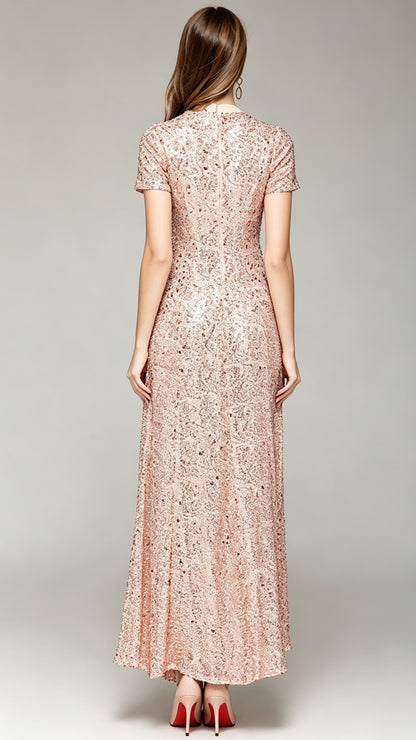 Dreamy Sheath Sliver  Sequins Formal Dress LFNC0002