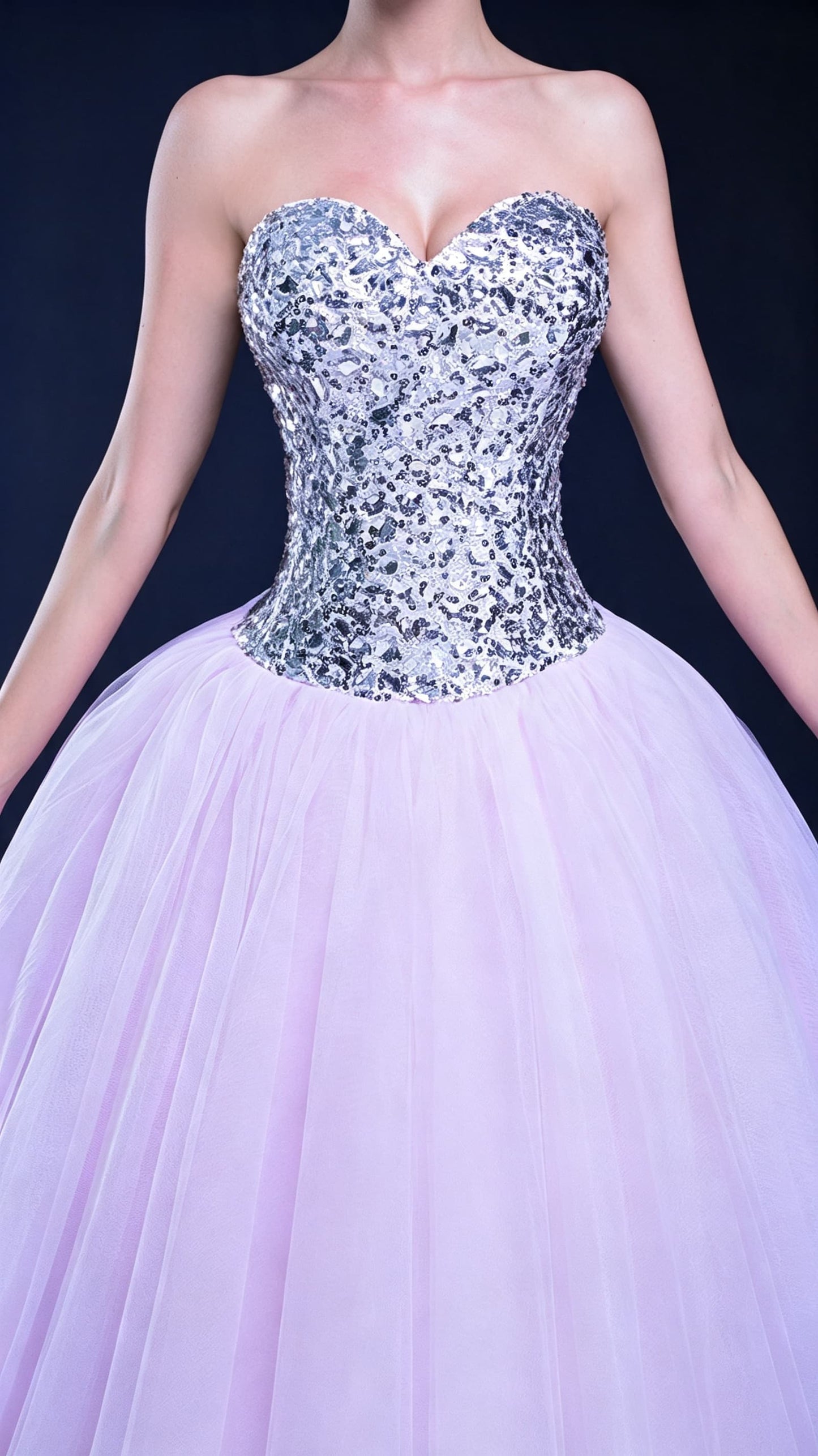 Effortless High Waist Pink Ball Gown Sweetheart Tulle Long Formal Dress LFNL0545