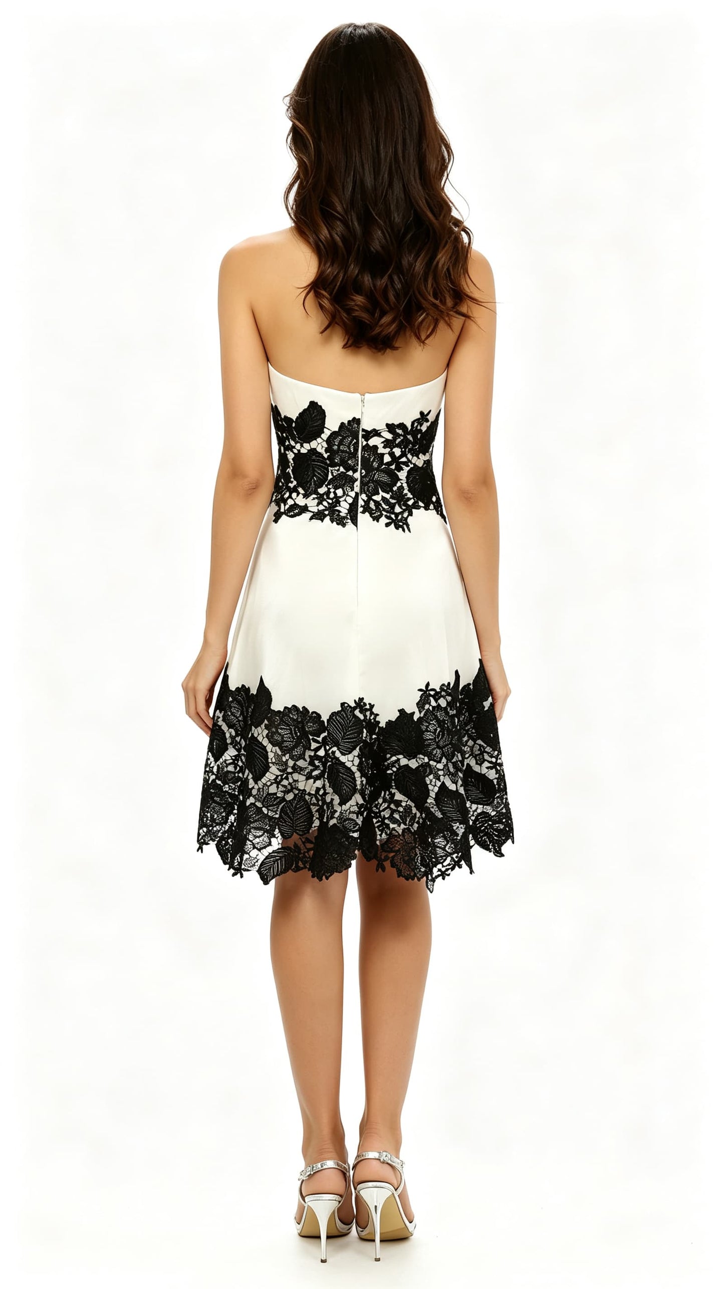 Soft A-line Black Evening Gowns Sweetheart Chiffon&Lace Short Formal Dress LFNG0028