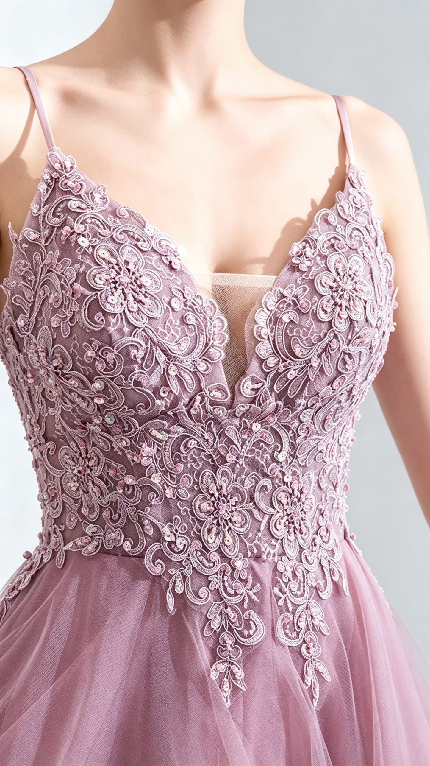 Stunning A-line Pink Evening Dress Straps Organza High Low Formal Dress LFNC0142